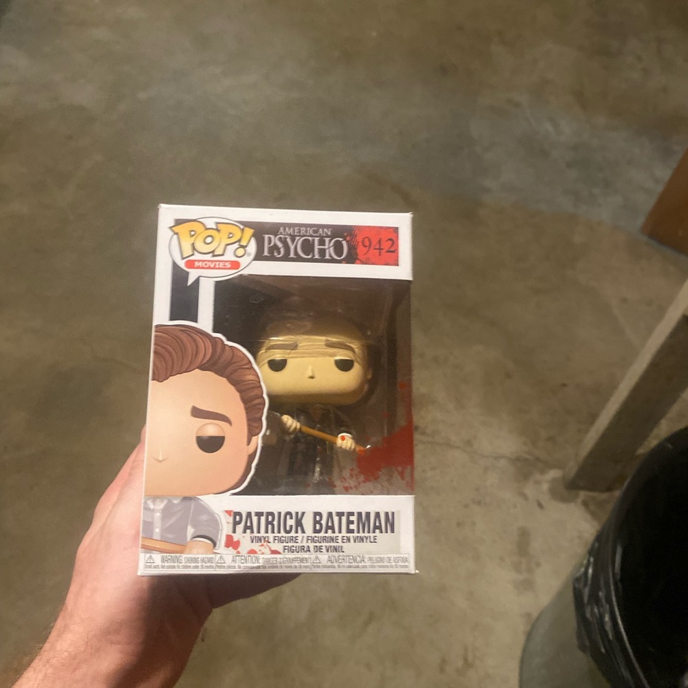 Funko Pop Patrick Bateman Figure with Red Accents